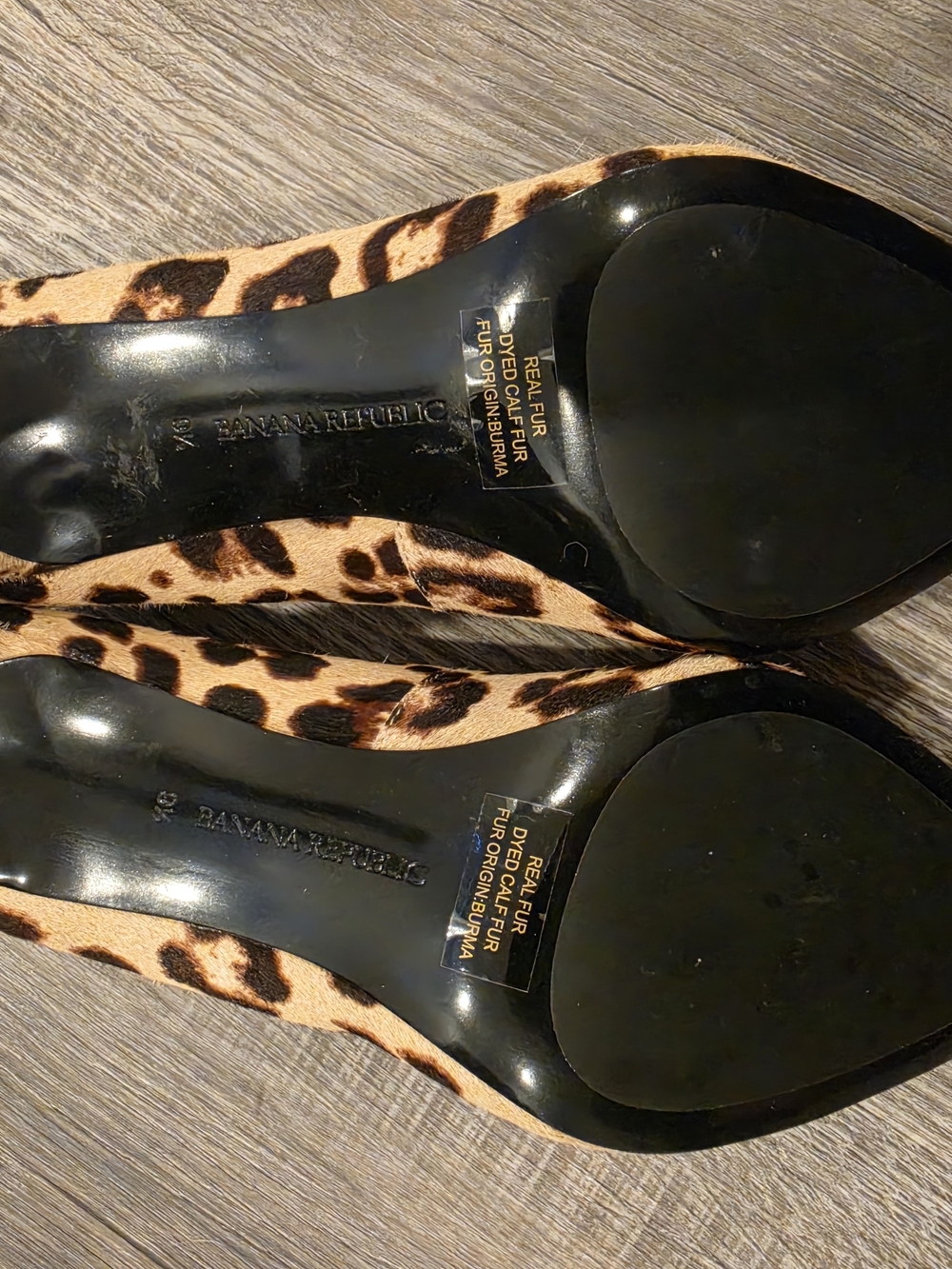 Banana Republic Leopard-Print Pointed Toe Pumps - Tan & Black - Picture 5 of 8
